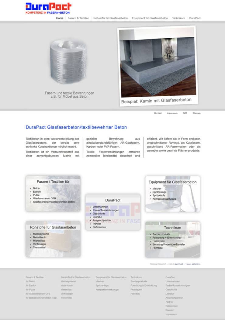 DuraPact, Glasfaserbeton