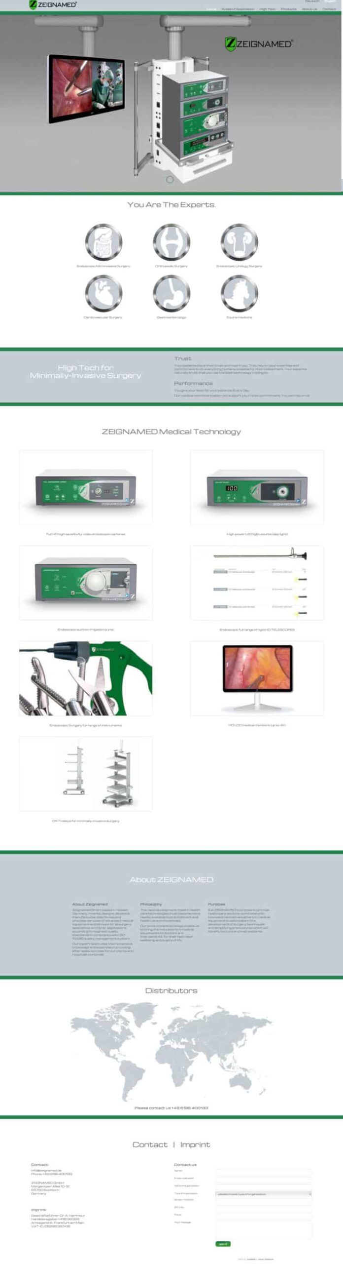 Zeignamed, medizintechnische Produkte