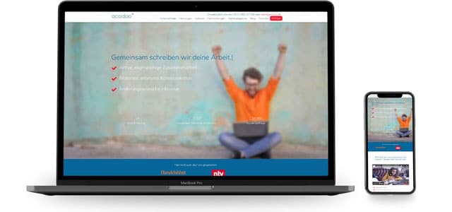 Webdesign Beispiele für Service | Dienstleistung: acadoo made by eyelikeit - visual solutions
