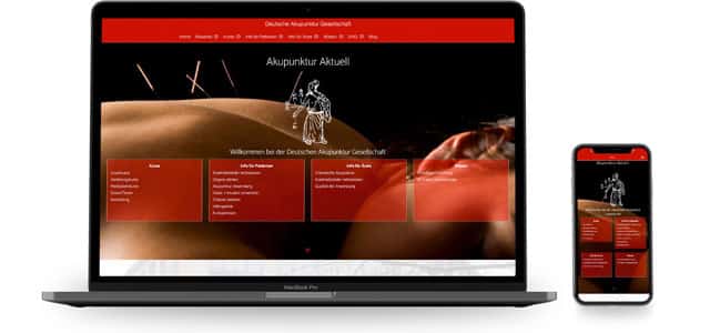 Webdesign Beispiele für Gesundheit | Health | Medizin: Deutsche Akupunktur Gesellschaft made by eyelikeit - visual solutions