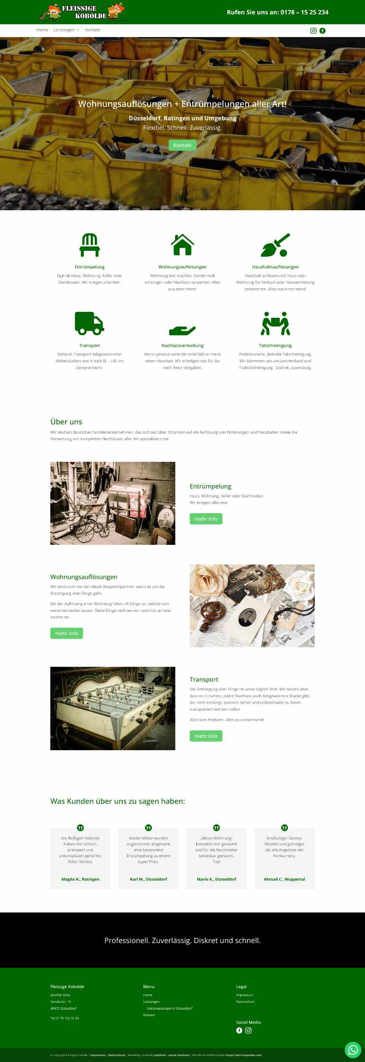 Fleissige Kobolde Wohnungsauflösungen + Entrümpelungen aller Art!