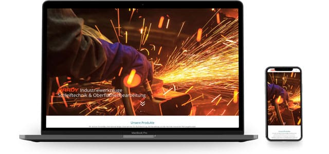 Webdesign Beispiele für Industrie: Hardy Industrie made by eyelikeit - visual solutions