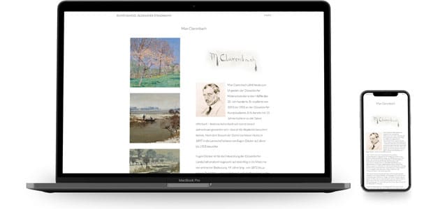 Webdesign Beispiele für Arts: Max Clarenbach made by eyelikeit – visual solutions