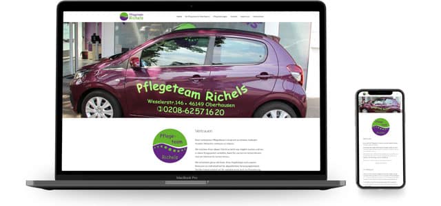 Webdesign Beispiele für Gesundheit | Health | Medizin: Pflegeteam Richels made by eyelikeit - visual solutions