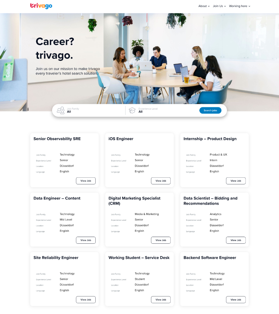 Carrers @ trivago  - made by eyelikeit - visual solutions