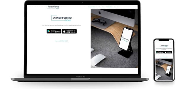 Webdesign Beispiele für IT & Security: AMBITORIO SEND made by eyelikeit – visual solutions