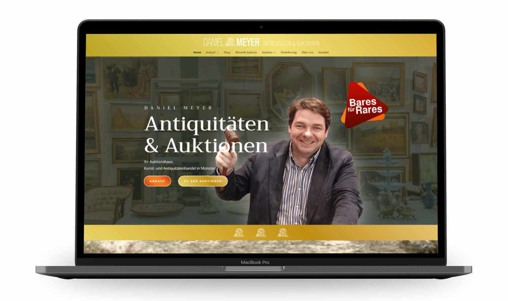 Webdesign Beispiel für Handel & Kunst - Auktionen Meyer