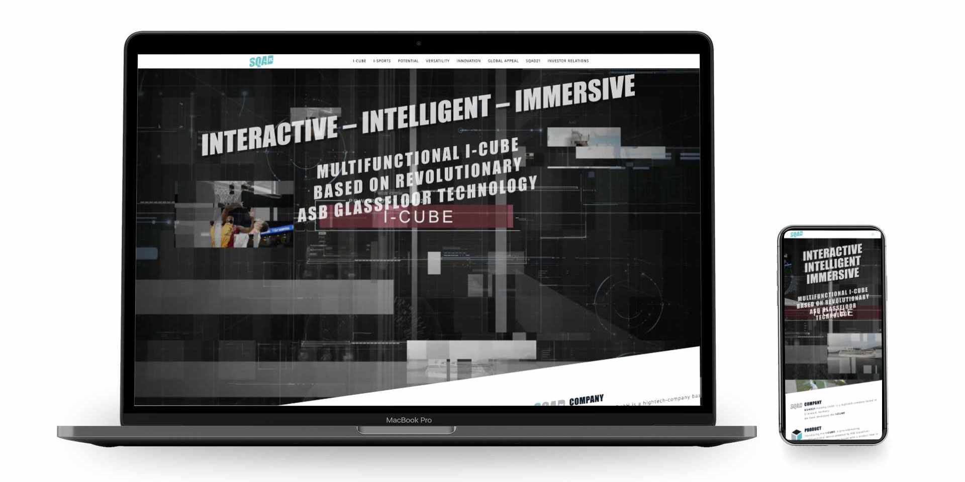 Webdesign Beispiel für Industrie - SQAD21