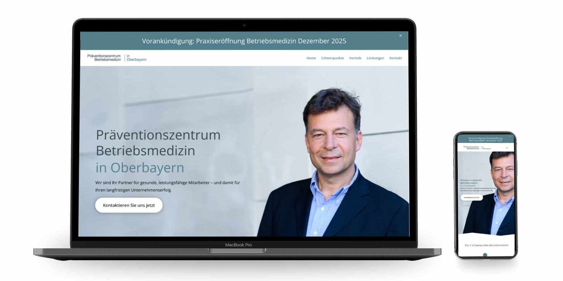 Webdesign Beispiel Health - Praxis Degenfeld - Präventionszentrum Betriebsmedizin